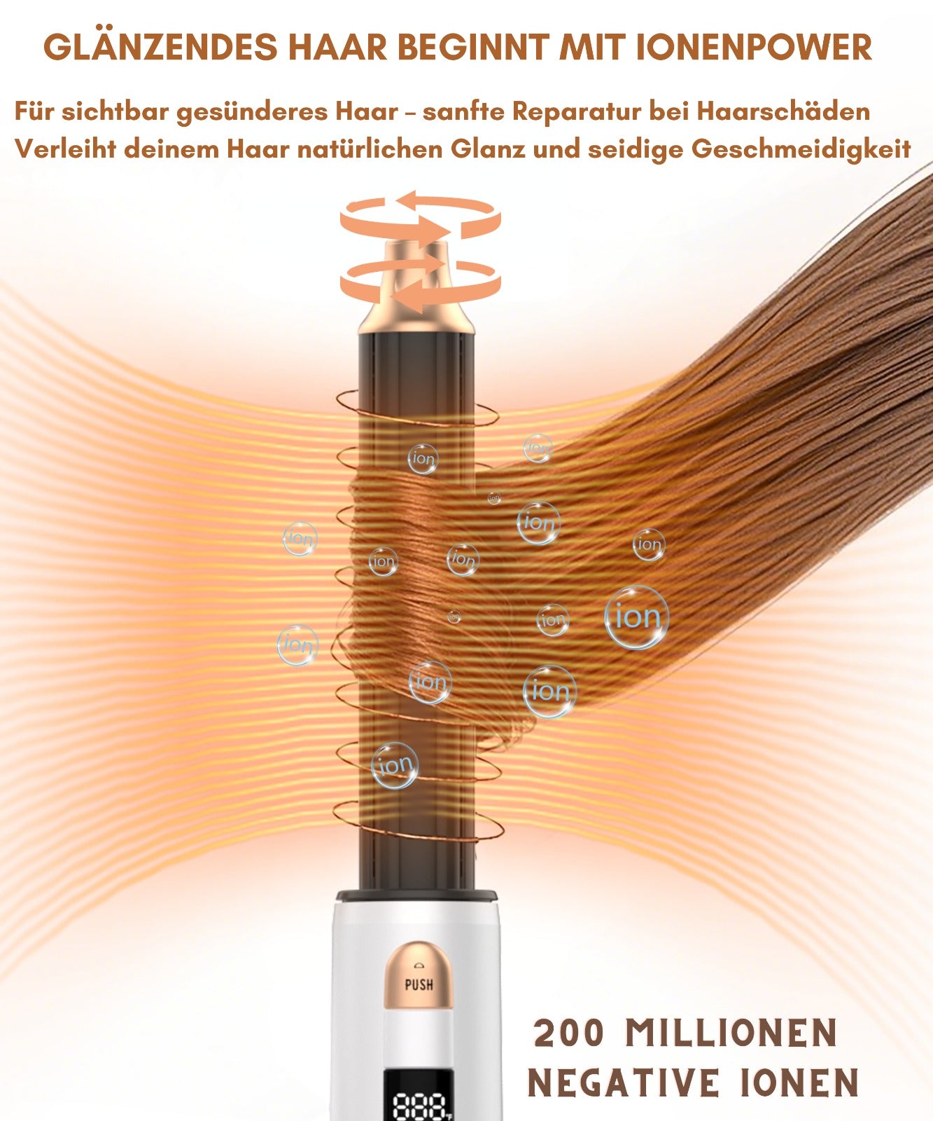 Airstyler Pro 6-in-1 Luxus Haarstyler für Frauen mit Airwrap-Technologie, Föhn, Lockenstab, Glättbürste & Rundbürste | Inkl. eleganter Aufbewahrungsbox