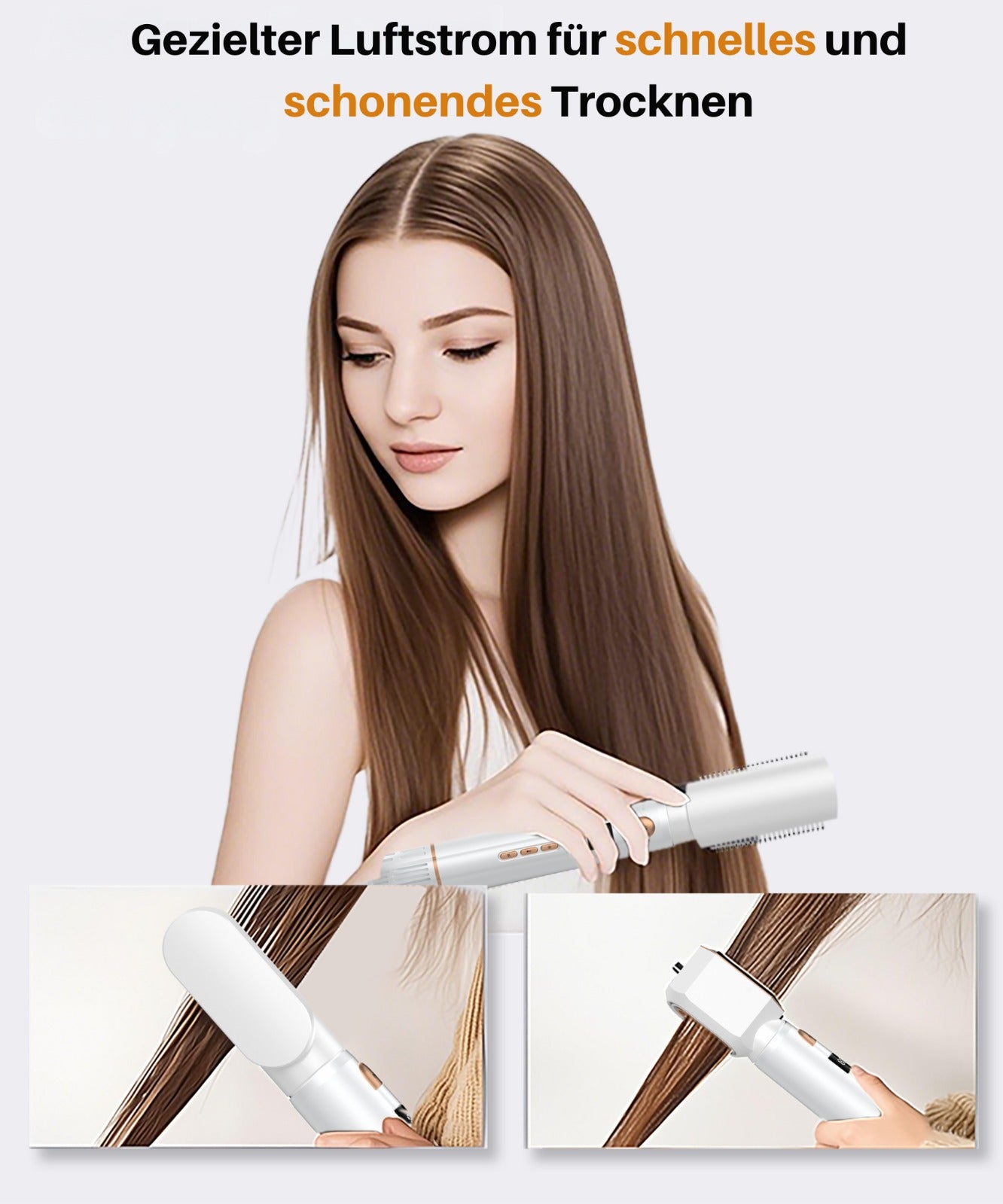 Airstyler Pro 6-in-1  Luxus Haarstyler für Frauen mit Airwrap-Technologie, Föhn, Lockenstab, Glättbürste & Rundbürste | Inkl. eleganter Aufbewahrungsbox
